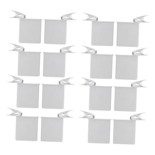 iplusmile Clips De Fijación Para Separadores De Refrigerador 16 Unidades Ajustables Para Cajones Y Congeladores Organizadores De Plástico Gris Claro