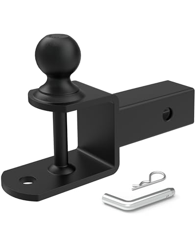 RETURE ATV UTV Trailer Hitch for 2 inch Receiver 3-in-1 Multi ATV/UTV Hitch Towing Ball Mounts 2 inch Ball 3500 LBS Winch Strap Loop 6700 LBS with 5/8 Hitch Pin and Clip