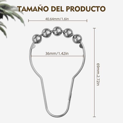 La Mejor Lista de Cortinas, ganchos y revestimientos de ducha más recomendados. 14 Imagen adicional