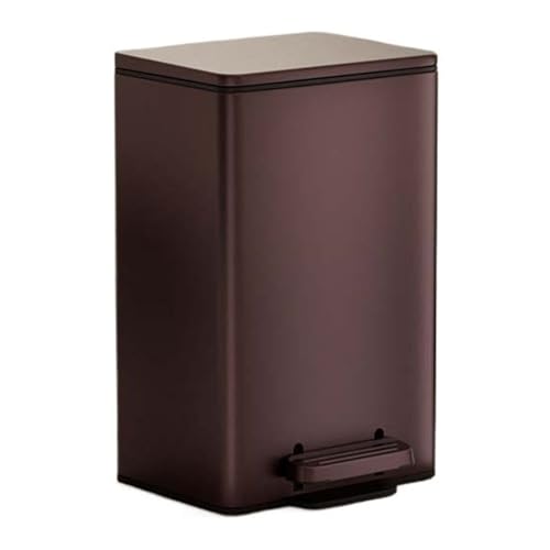 Caneca de basura con tapa acero inoxidable 9L rojo miniatura 1