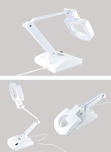 Lampe loupe blanc à 56 LED puissante avec lentille optique double 8D