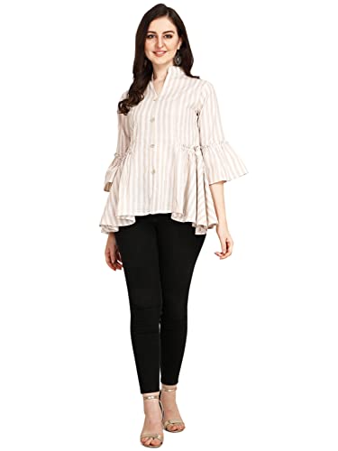 Image of DHRUVI TRENDZ Women's Cotton Regular Fit Top