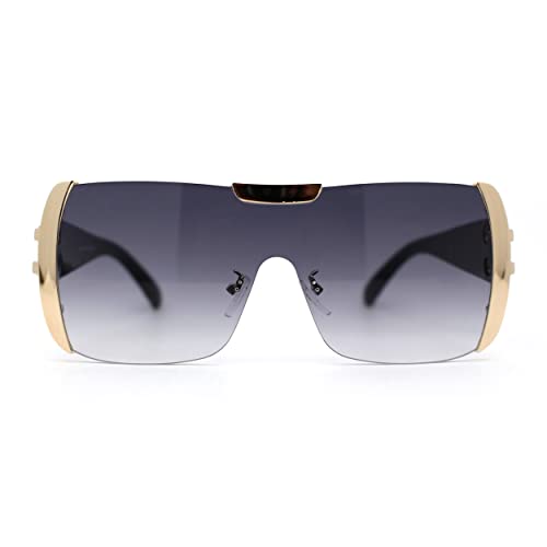 SA106 Futuristic Luxury Shield Oversize Sunglasses