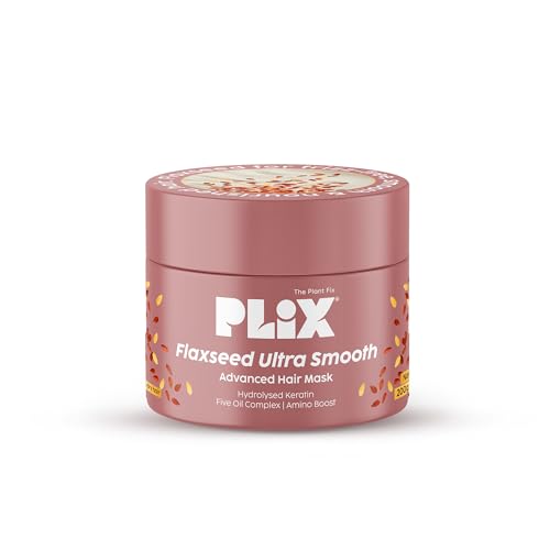 Image of PLIX THE PLANT FIX Flaxseed Keratin Smoothening Mask for Deep Nourishment & Salon-Like Shine | Plant Keratin PF | Flaxseed Oil | Softer, Smoother Hair | For Men & Women