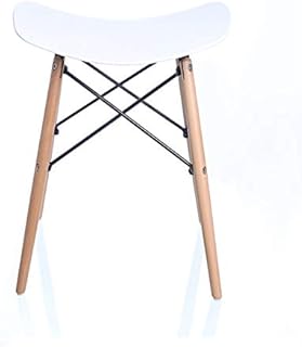 XGQ Nordic Fashion Taburete Informal Tocador Minimalista Moderno Mesa de Comedor Silla (Rojo) (Color : White)