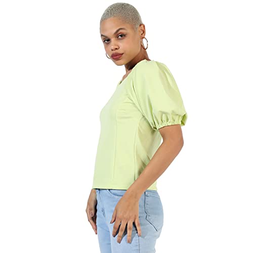 Image of Campus Sutra Women's Cotton Regular Fit Tops