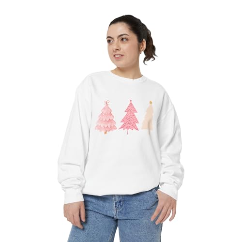 Pink Christmas Tree Sweatshirt, Cozy Holiday Pullover, Unisex Sweatshirt, Winter Fashion, Gift for Her or Him3