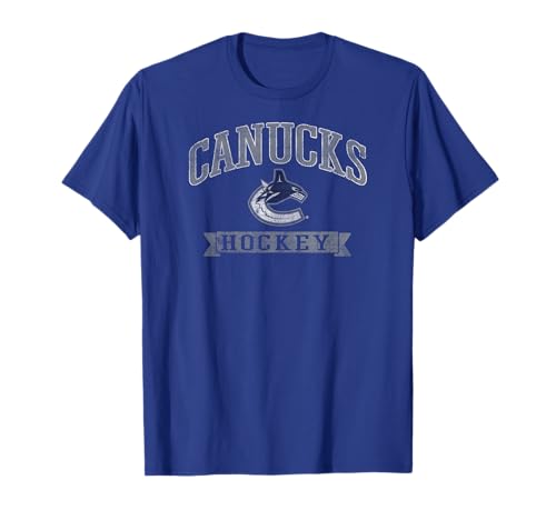 Vancouver Canucks Vintage Hockey Blue Officially Licensed T-Shirt