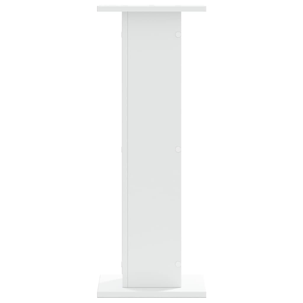 Stojak na rośliny 2 szt. biały 30 x 30 x 80 cm materiał drewnopochodny | Stabilny stojak na doniczki, pusty korpus wypełniony piaskiem, uchwyt ścienny w zestawie, na artykuły dekoracyjne