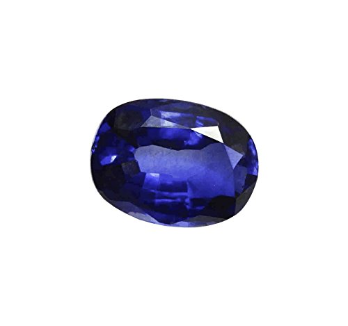 Saphir bleu de culture 6,25 carats Neelam, pierre taillée pour bague et pendentif