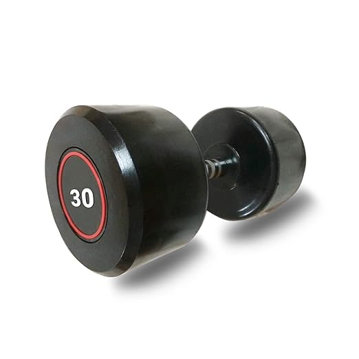 Professional Rubber Coated Round Bouncer Dumbbell Set Home/Gym for Men&Women BLACK-image-19