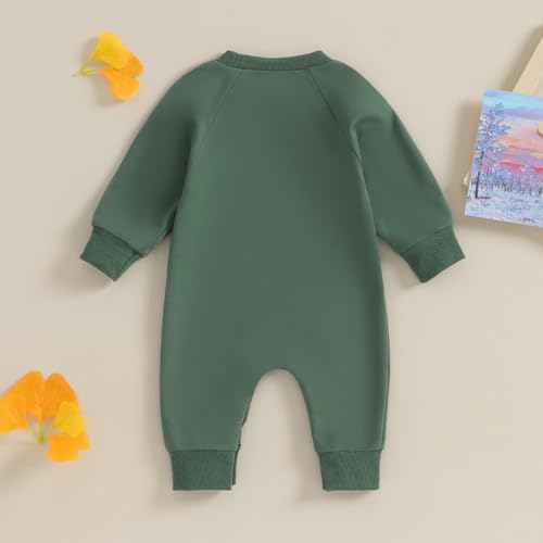 Newborn Infant Baby Boy Girl Clothes Solid Color Long Sleeve Romper Jumpsuit One Piece Bodysuit Fall Winter Outfit3