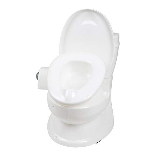 BABYGO Potty für Kleinkinder - Töpfchen für Kinder - Realistische Kindertoilette mit Spühlgeräusch - ideal als erste Toilette für Ihr Kleinkind 9007 weiß 1 Stück (1er Pack)