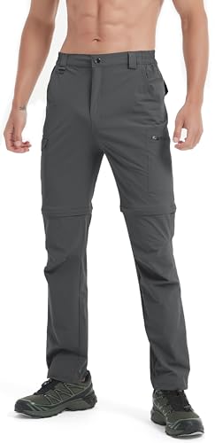 Image of Men's Hiking Pants Convertible Zip Off Lightweight Waterproof Quick Dry Outdoor Fishing Travel Safari Camping