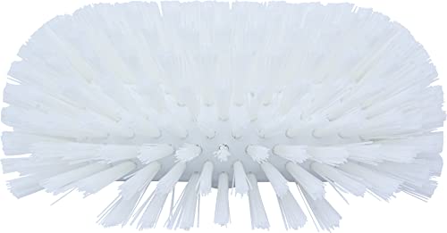 SPARTA Tank and Kettle Scrub Brush Heavy-Duty Tile Brush, Color-Coded and Handle Compatible (Sold Separately) for Optimal Access In Spacious Containers, Plastic, 5.25 X 7.5 Inches, White, (Pack of 2)