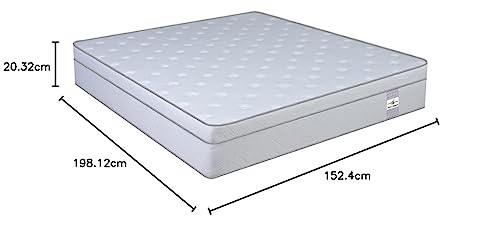Image of LOOM & NEEDLES 78x60x8 Inches Queen Size Mattress | Hybrid Latex Pocket Spring Mattress | Zero Gravity Partner Disturbance | 5 Zoned Euro Top 7 Layer Medium Firm Memory Gel Foam Eurotop Mattresses