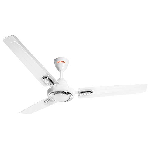 Image of Halonix 1200mm 400 RPM (48 inch) Bling Metallic White Anti rust-Anti dust High Speed Ceiling Fan