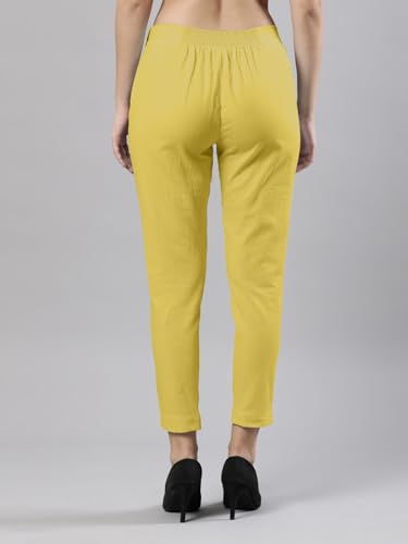 Image of Femmora Comfortable Fit Solid Straight Pant, Breathable Cotton Fabric with Side Zip Button Closure, for Women, Pack of 1
