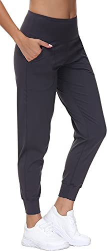 Jogging Pants for Women with Pockets Athletic Pants for Women High Waisted Pants Jogging Pants Yoga Pants Stretch Pants Sweat Pants Gym Pants Exercise Pants for Women - Grey,XL