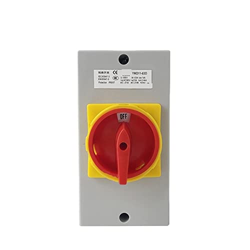 Interruptor aislador 63A con bloqueo de candado 3P para corte eléctrico seguro