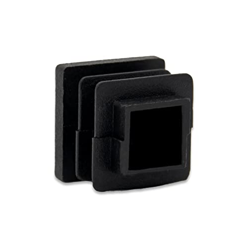 Image of Flyshop 16 x 16 mm, 0.63 inch x 0.63 inch Black Plastic Hole Plugs Square Tubing End Caps Tube Inserts Durable Furniture Glide for Chair Table Stool Leg 8 Pack