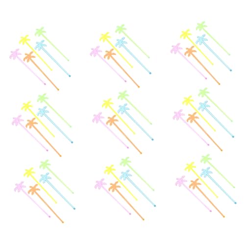 PRETYZOOM 50pcs Tropical Coffee Stirrers Bar Supplies for Drinks Hawaiian Style Swizzle Sticks Pp Plastic Stirring Rods