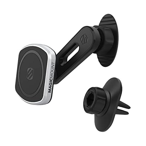 Scosche MP2ODVM-XTSP MagicMount Pro2 Dash/Vent/Window 4-in-1 Magnetic Cell Phone Holder Car Mount Kit Compatible with MagSafe, iPhones, Galaxy, Pixel & All Smartphones Cover