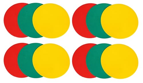 Image of GSi Spot Markers - Non-Slip Non-Toxic Poly Spots - Floor Markers for PE, Sports & Classroom Activities