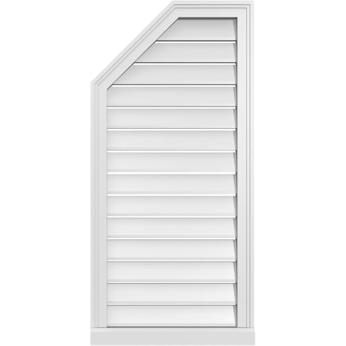 Ekena Millwork GVPOL20X4203SF Octagonal Surface Mount PVC Gable Vent, Factory Primed White