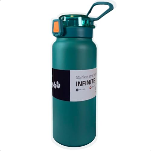 Garrafa Termica Inox A Vacuo 1 Litro Isolada Parede Dupla Antivaz...