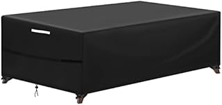 Furniture Covers, Patio Furniture Cover Waterproof upgrade to 5000Pa, Windproof, Anti-UV, Heavy Duty Rip Proof 420D Oxford Fabric Outdoor Table Cover Rectangular (170 x 95 x 70cm))