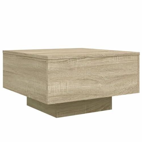 vidaXL Mesa de Centro, Mesita Auxiliar Rectangular, Mesa Baja de Sofá Teléfono, Mesita Decorativa para Salón, Madera de Ingeniería Roble Sonoma