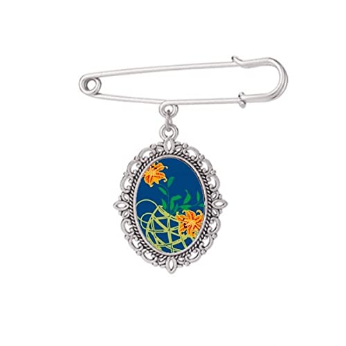 Broche fleur jaune pour ajuster un châle ou sublimer une robe