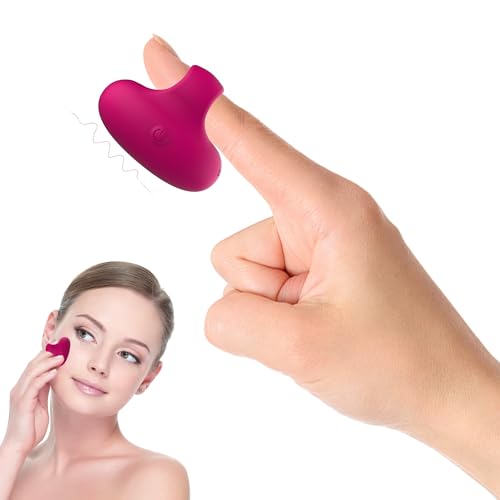 Fuigarry Upgrade Portable Travel Pocket Mini-Ring Facial and Eye Massage Ball USB Rechargeable Personal Massager Facial Muscles Tighten Anti-Aging Relieve Eye Dark Circles,Puffiness,Fatigue (Red)