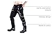 SOUGAO Men's Fashion Hip Hop Rock Punk Gothic Sport Hiking Riding Casual Cargo Pants Street Dance Pants Waist 36 Black