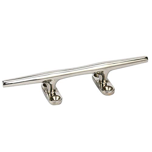 Amarine Made Stainless Steel Open Base Cleat-6 Inch Boat Cleats,Rope Cleat,Boat Dock Cleats - Ideal For Marine, Deck,Nautical Decor,Cabinet Pull/Towel Hook/Coat Hanger (2) #TOP7