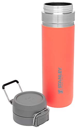 Image of Stanley Quick Flip GO Water Bottle 24 oz | Push Button Lid | Leakproof and Packable for Travel and Sports | Insulated Stainless Steel | BPA-Free | Guava