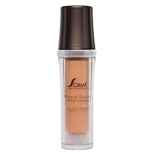 Sorme Mineral Illusion Foundation In Honey (25Ml) | Oil-Free Liquid Foundation | With Shea Butter, Green Tea, And Vitamins A, C, And E | Hydrating Mineral Makeup Foundation For Face And Body #TOP6