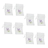 Alipis 8 Stück Teiliges Lavendel Duftbeutel mit Kordelzug Kleine Leere Säckchen Stilvolle Lavendel-Muster Vielseitig für Dekoration DIY Geschenke Schmuck und Getrocknete Blumen
