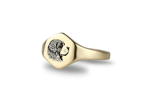 Bague St Brennand en Or : un bijou chien gravé d'exception