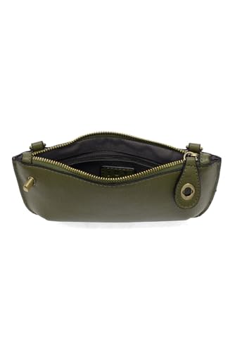 Image of Joy Susan Womens Vegan Leather Mini Crossbody Wristlet Clutch - Olive Grove