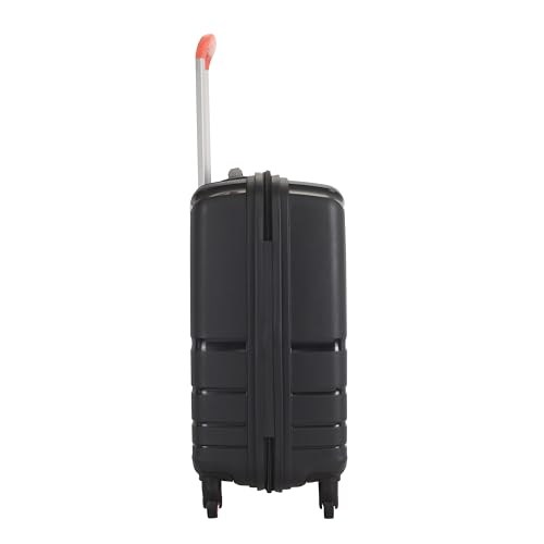 Image of American Tourister Upland Sport 55 CM Small Carry-On Polypropylene (PP) Hard 4 Wheels Spinner Luggage /Suitcase /Trolley Bag for Travel (Black)