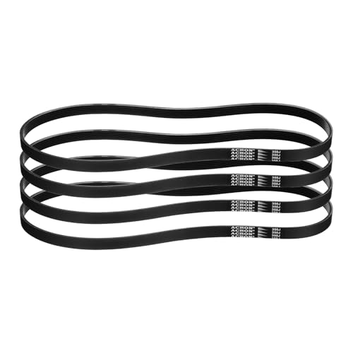 sourcing map 4pcs 350J6 PJ V-Ribbed Belt 6 Ribs 35" Length x 0.55" Width x 0.14" Height, EPDM Rubber Poly V Belt, Multi Wedge Micro V Belt