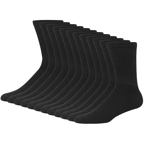 Hanes Men's Double Tough Crew Socks, 12-Pair Pack Cover