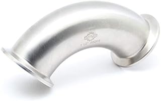 QiiMii SS304 Sanitary 1.5" Tri clamp Elbow Fitting 90 Degree Tri Clover Fittings, Pipe OD:38.1mm
