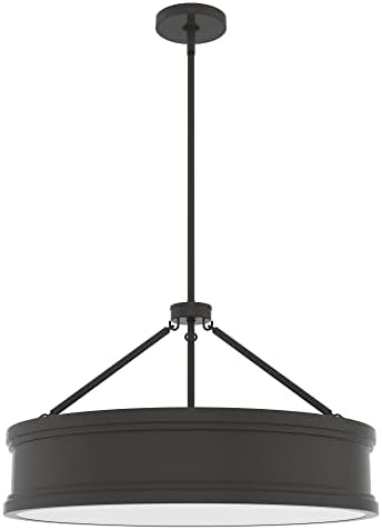Hunter - Capshaw 6-Light Noble Bronze, Formal Style, Dimmable, Large Pendant Light for Bedrooms, Kitchens, Dining, Living Rooms - 19612