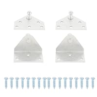 Gutol 4 Stück Universal-Kugelbolzen-Montagehalterung breit für Gasdruckfederstütze silber