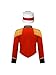 Miaeowve Kids Boys Drum Major Team Uniform Drummer Performance Costume Marching Band Tassel Jacket Coat Hat A Red 6 Years