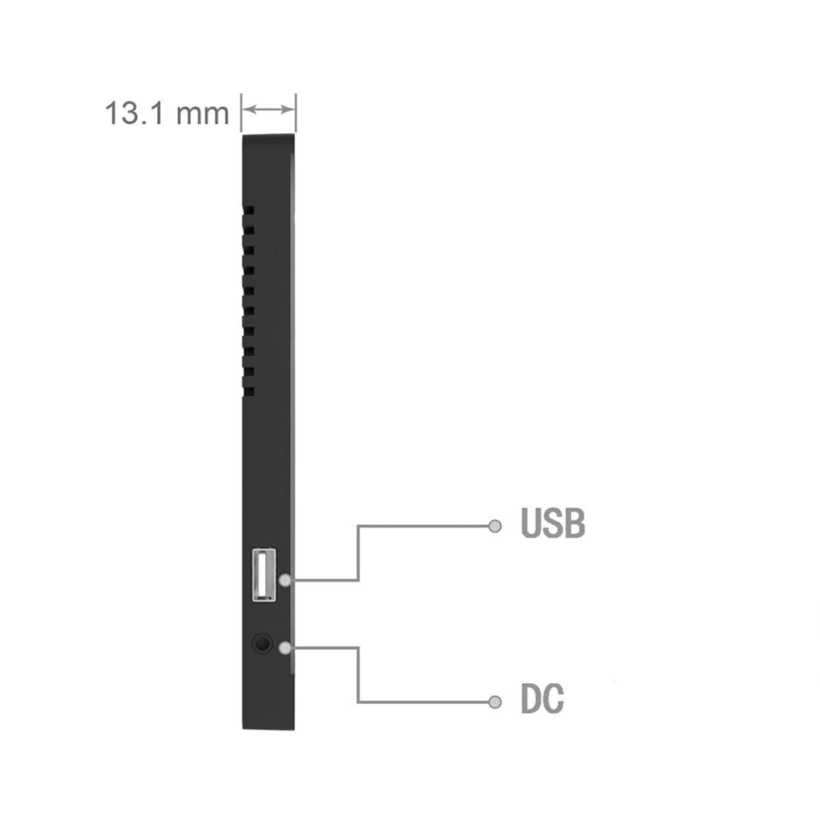 Reloj Despertador LED de Escritorio Negro con Temperatura y Humedad
