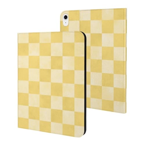 Coque iPad 11" 2025 veille réveil automatique et support pliable à carreaux